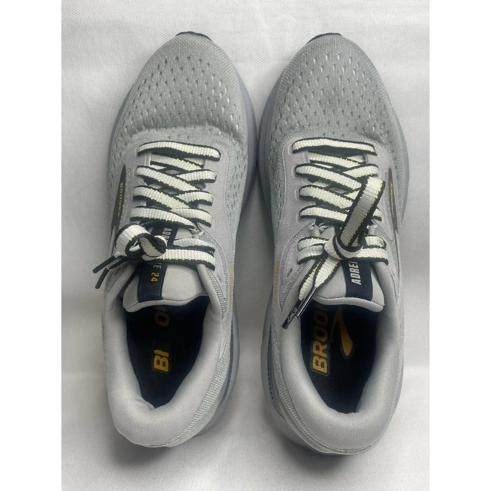 Brooks Adrenaline GTS 24 Run Sneakers Mens Size US 7.5 D Alloy White Gold Shoes